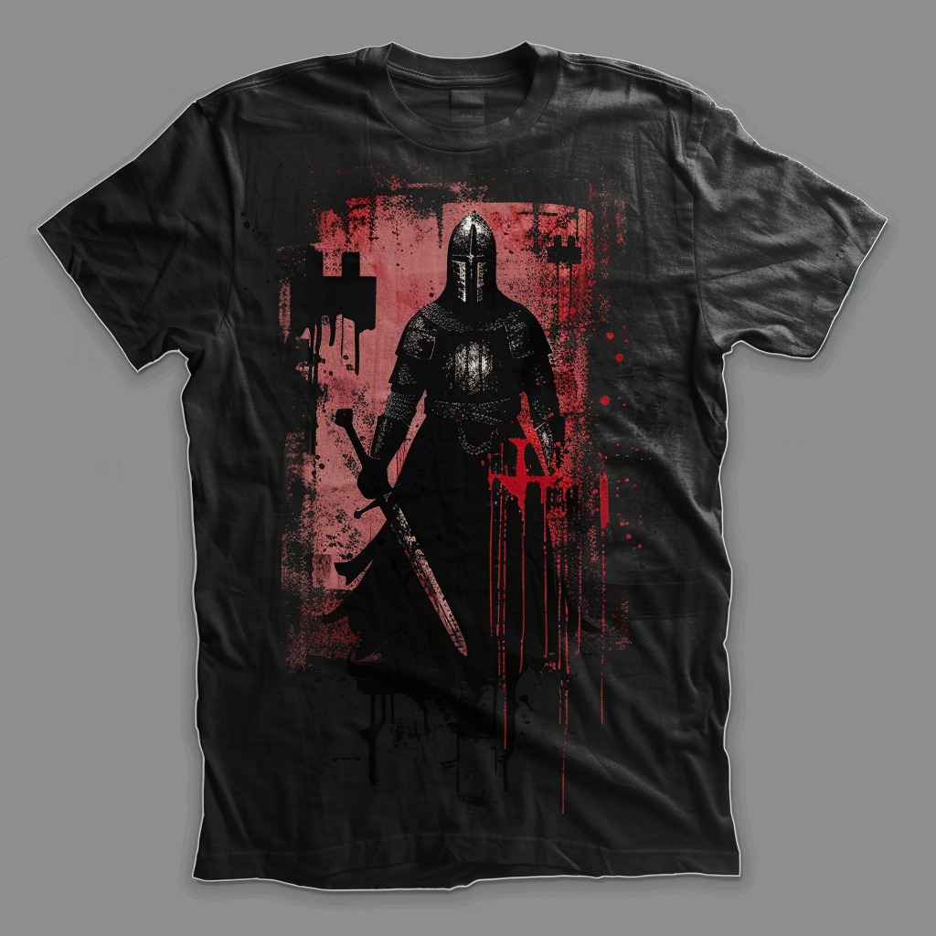 Playera de templario medieval
