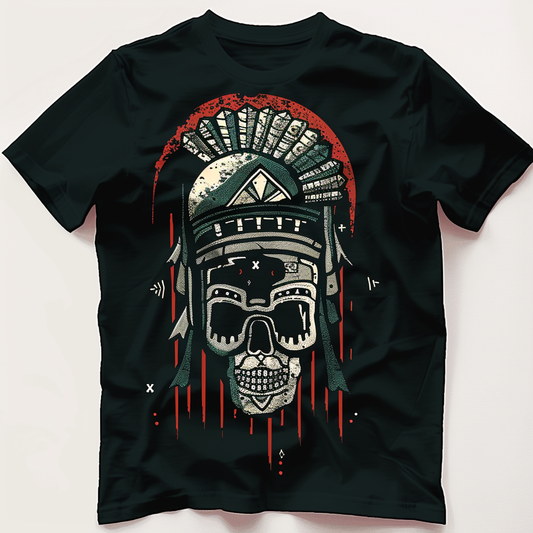 playera calavera azteca